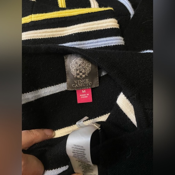 Vince Camuto Multicolor Striped Midi A Line Dress - Picture 3 of 4